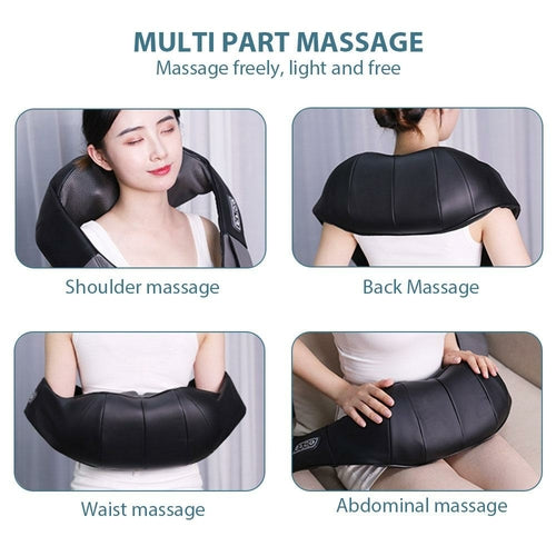 Masseur Électrique Multifonction Shiatsu Nuque et Dos avec Chaleur Apaisante