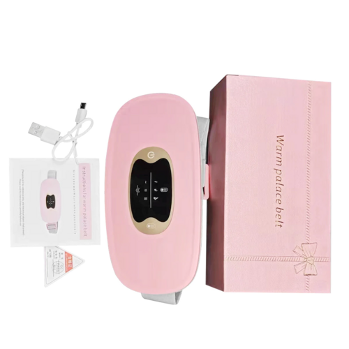 Ceinture Chauffante Électrique avec Vibration pour Soulager les Douleurs Menstruelles