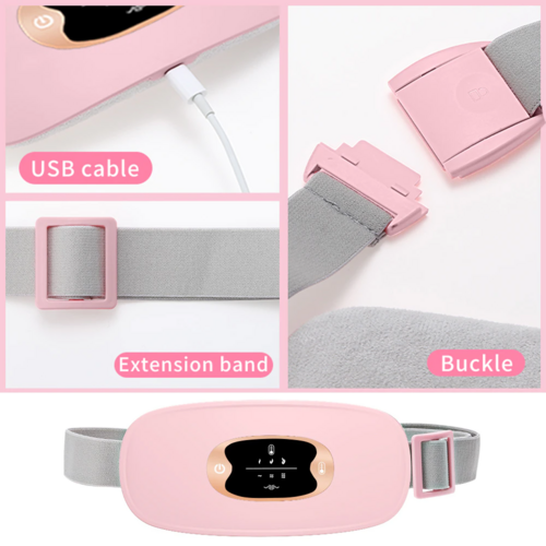Ceinture Chauffante Électrique avec Vibration pour Soulager les Douleurs Menstruelles