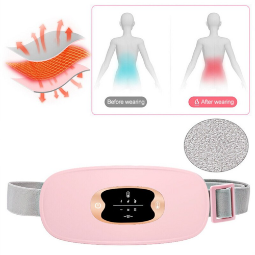 Ceinture Chauffante Électrique avec Vibration pour Soulager les Douleurs Menstruelles