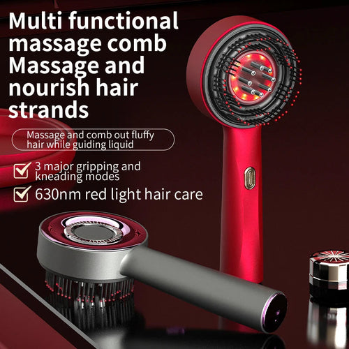 Peigne Masseur Électrique à Vibration Portable pour Cuir Chevelu et Follicules Capillaires